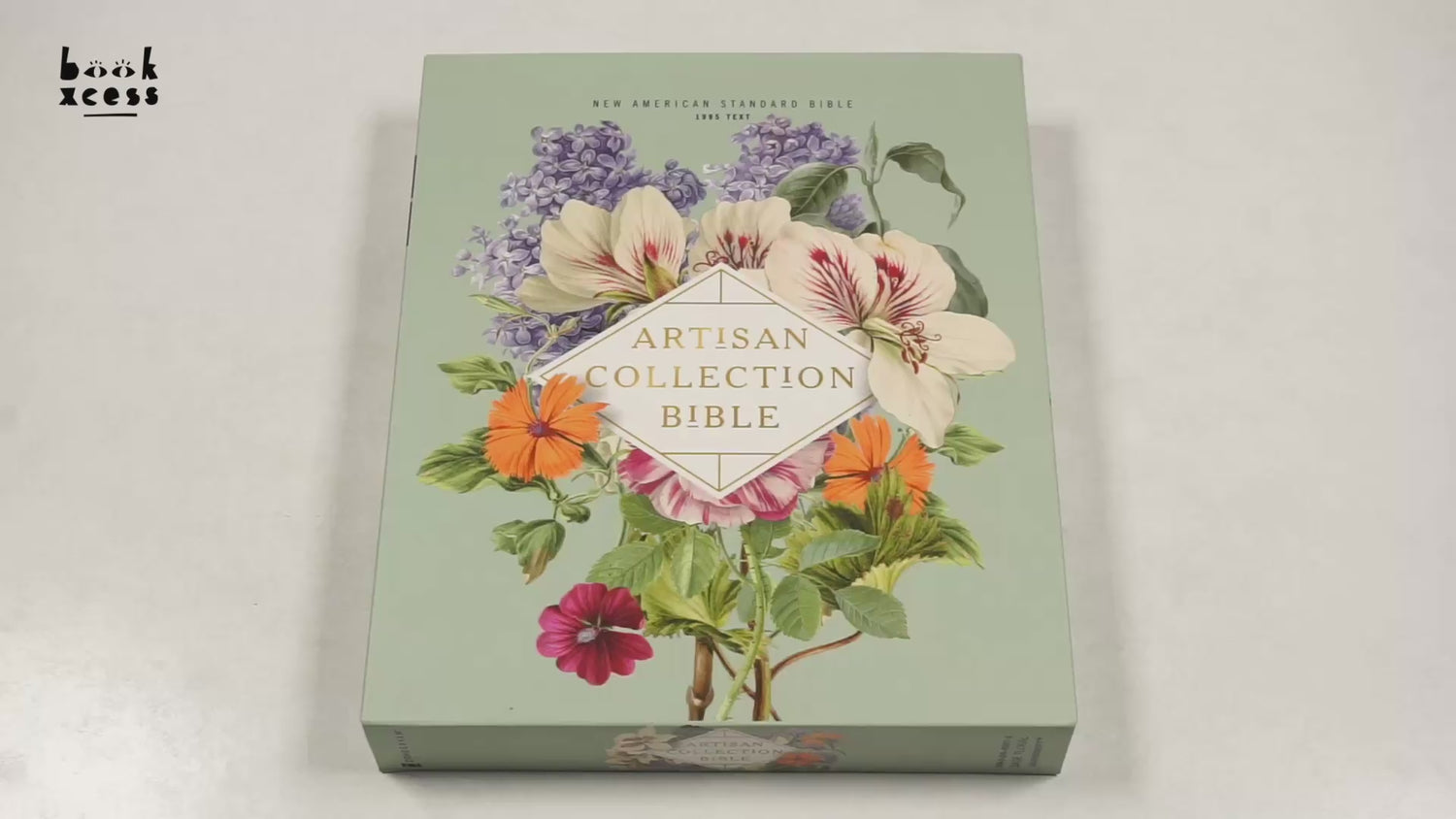 NASB, Artisan Collection Bible, Leathersoft, Sage Floral, Red Letter, 1995 Text, Comfort Print by Zondervan – book cover