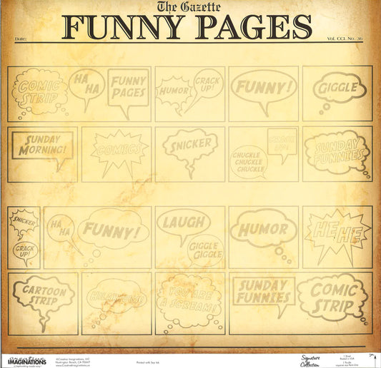Scrapbook Paper: Signature Collection- Funny Page