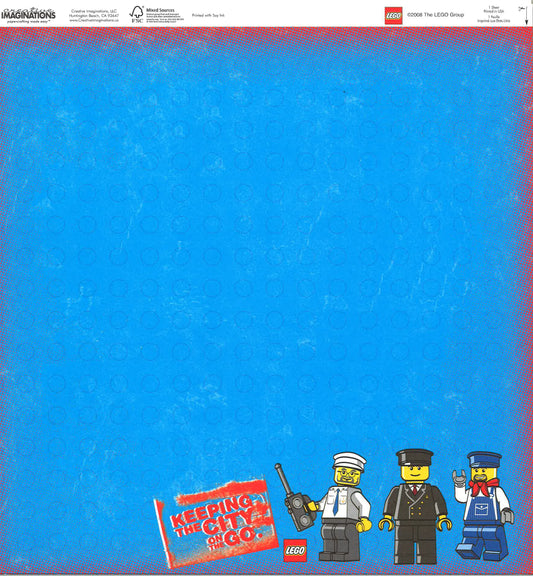 Scrapbook Paper : LEGO Group - Transportation