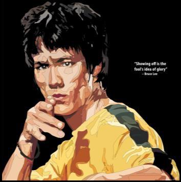 Bruce Lee_Black Pop Art (10'X10')