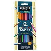 12 Bicolored Pencils Set