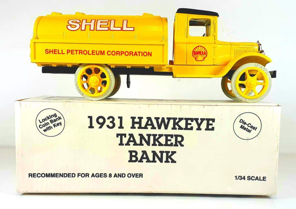 1931 Hawkeye Tanker Bank- Shell (Die-Cast Metal)