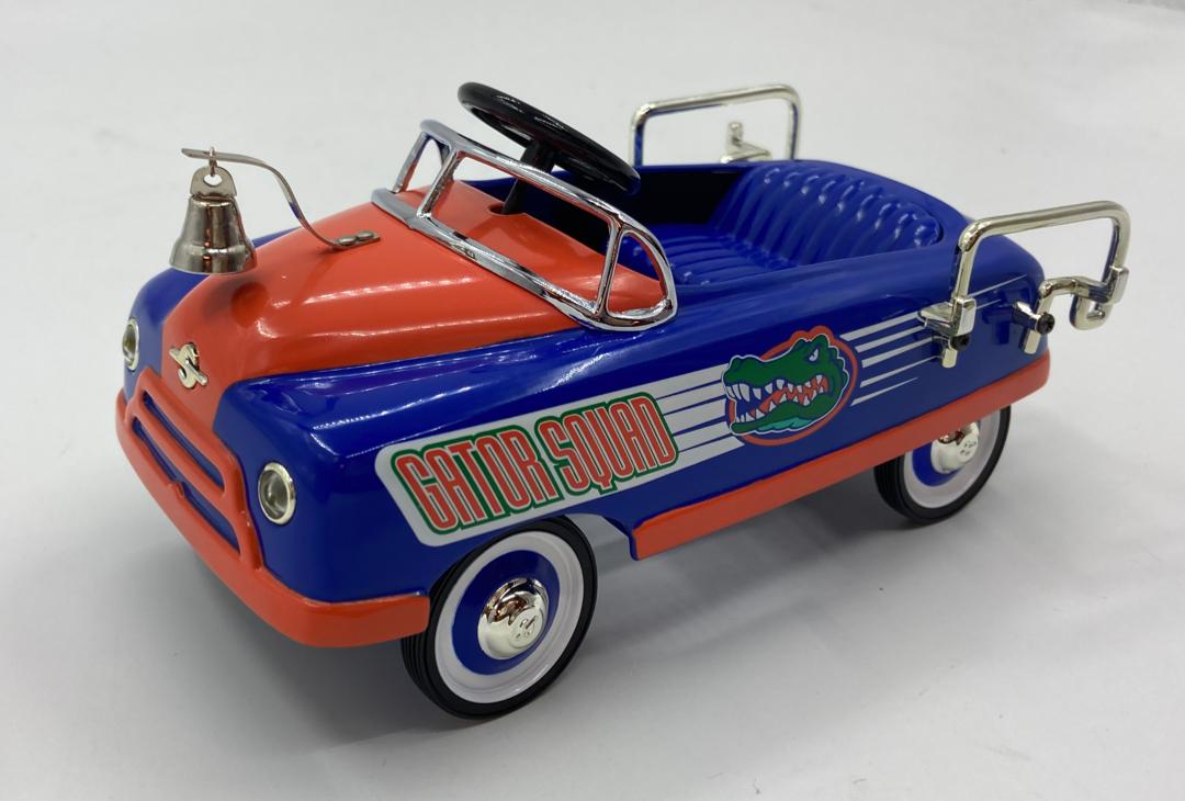 1948 FIRE ENGINE PEDAL CAR BANK- GATOR SQUAD