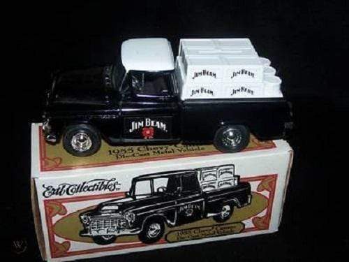 1955 JIM BEAM CHEVY CAMEO DIE-CAST METAL VEHICLE COIN BANK