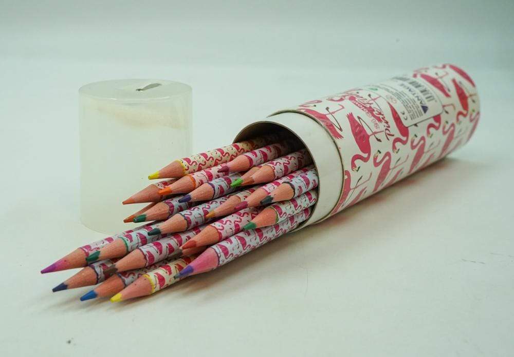 24 Colour Pencils - Pink Flamingo