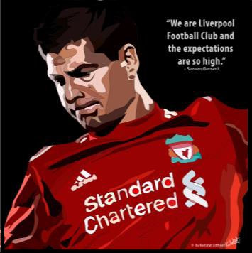 Steven Gerrard_ We Are Liverpool Pop Art-Liverpool Football (10'X10')
