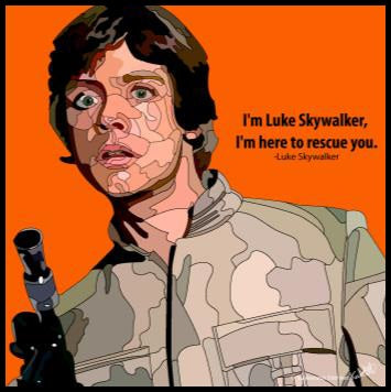 Luke Skywalker Pop Art (10'X10')