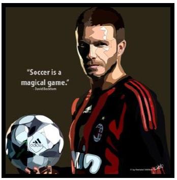 David Beckham: Soccer Is A Magical Game Pop Art (10'X10')