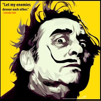 Salvador Dali: Yellow Pop Art (10'X10')