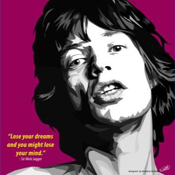 Sir Mick Jagger Pop Art (10'X10')