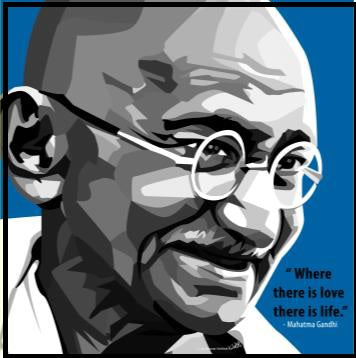 Mahatma Gandhi Pop Art (10X10)