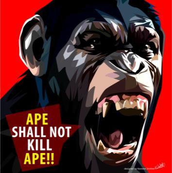 Ape Shall Not Kill Ape Pop Art (10'X10')