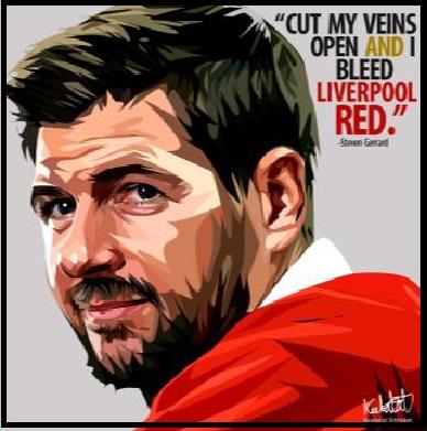 Steven Gerrard: Cut My Veins -Liverpool Football Pop Art (10'X10')