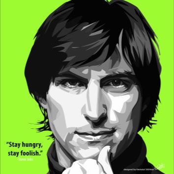Steve Jobs: Green Medium Pop Art (20'X20')