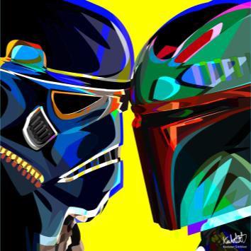 Stormtrooper & Boba Fett Medium Pop Art (20'X20')