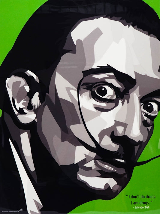 Salvador Dali-Green Large Pop Art (30'X40')