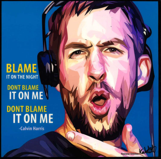 Calvin Harris: Blame It On The Night Pop Art (10X10)
