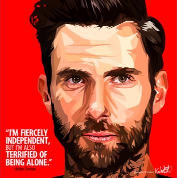 M Fiercely Independent (Red) Pop Art (10X10)