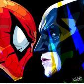 Spiderman & Batman Pop Art (10X10)