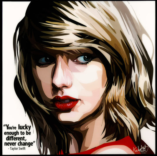 Taylor Swift: Ver.2 Red Lips Pop Art (10X10)