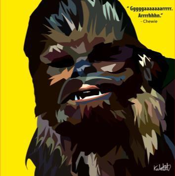 Chewbacca: Chewie/Yellow Pop Art (10X10)