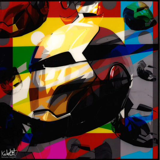 Iron Man_Abstract Pop Art(10X10)