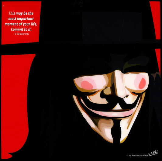 V For Vendetta Pop Art (10X10)