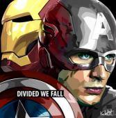 Civil War Ver 2 Divided We Fall Pop Art (10X10)