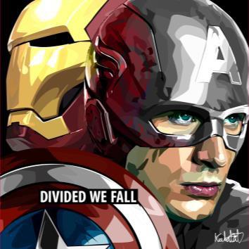 Civil War Ver.2 Divided We Fall Pop Art (20X20)