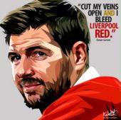 Steven Gerrard Cut My Veins Pop Art (20X20)