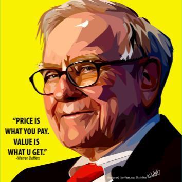 Warren Buffet Pop Art Medium (20X20)