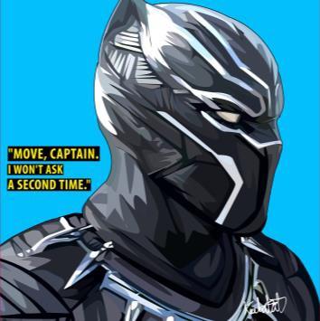 Black Panther: Move Captain Large Pop Art (30X40)