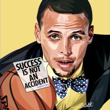 Stephen Curry: Success Is Not An Accident Pop Art (10X10)