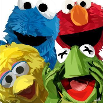 Sesame Street Group Pop Art (10X10)