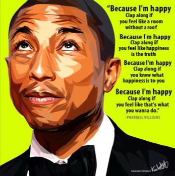 Pharrell Williams: Because I'm Happy Pop Art (10'X10')