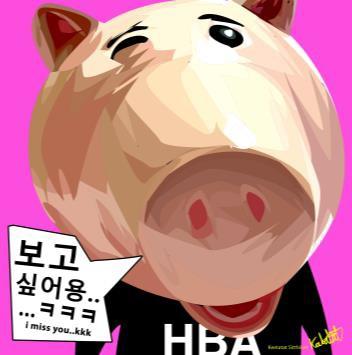 Pig: I Miss You..Kkk (With Korean Word)Pop Art (10X10)