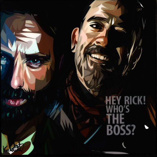 S The Boss Pop Art - Rick & Negan(10X10)