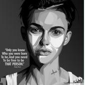 Ruby Rose Pop Art (10X10)