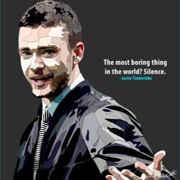 Justin Timberlake: The Most Boring Thing Pop Art (10X10)
