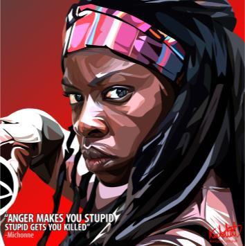 Michonne Pop Art 10X10