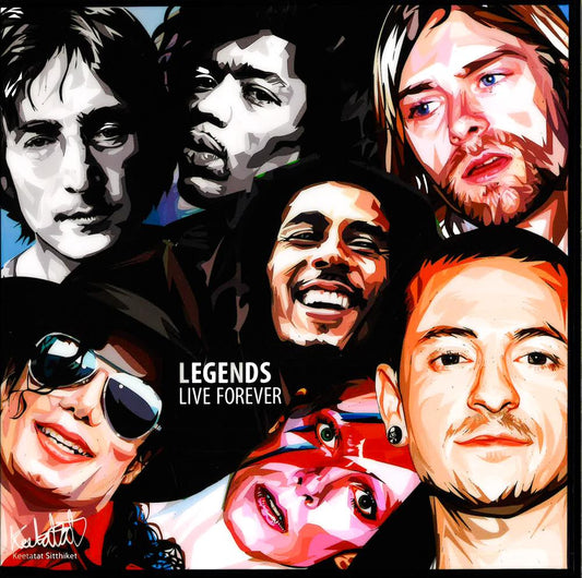 Legends Live Forever Pop Art (10X10)
