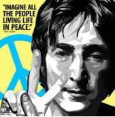 John Lennon Imagine All The People Pop Art (10X10)