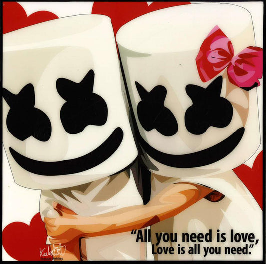 All You Need Is Love_Marshmello Pop Art (10X10)