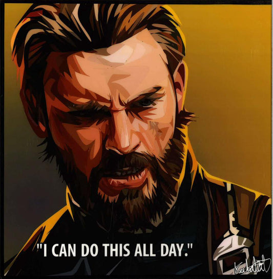Steve Rogers Ver.2_I Can Do This Pop Art (10X10)