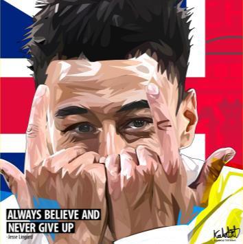 Jesse Lingard_Always Believe And Never Give Up Pop Art (10X10)