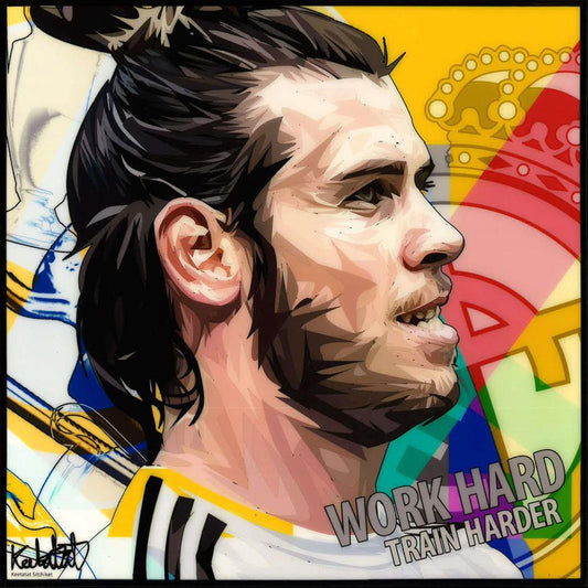 Gareth Bale Ver.2_Work Hard Training Hard Pop Art (10X10)