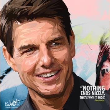 Tom Cruise_Nothing Ends Nicely Pop Art (10X10)