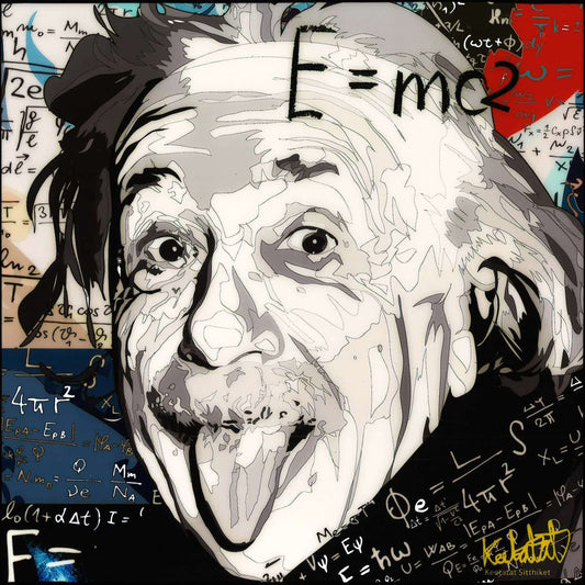 Albert Einstein Ver.3_E=Mc2 Pop Art (10X10)