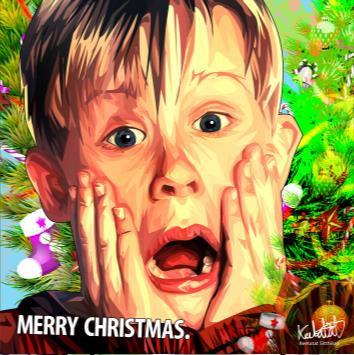 Macaulay Culkin_Home Alone Merry Christmas Pop Art (10'X10')
