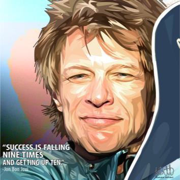 Jon Bon Jovi_Success Is Falling Pop Art (10X10)